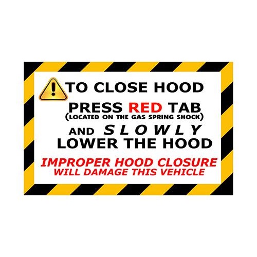 image - label hood proper instruction