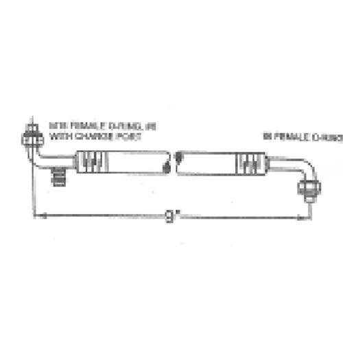 image - #6 hose assembly  x9"