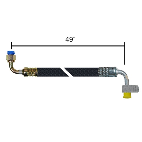image - #8  hose assembly 49" 90° Block Fitting