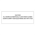 image - label door lock caution
