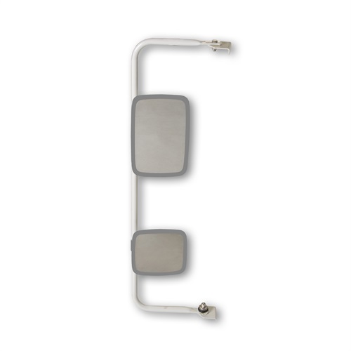 Mirror Assembly White with Gray grommets P/N 47005626