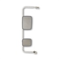 Mirror Assembly White with Gray grommets P/N 47005626