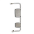 mirror assembly white with Gray grommets P/N 47005627