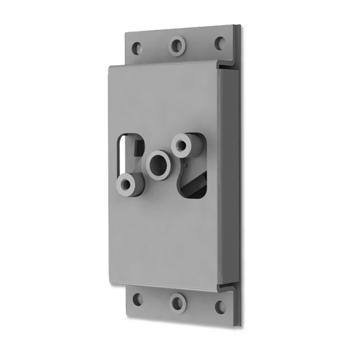 Door lock mechanism front view