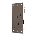 Door lock mechanism rear view