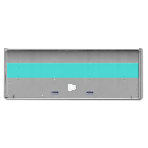 image - overhead door with center panel highlighted