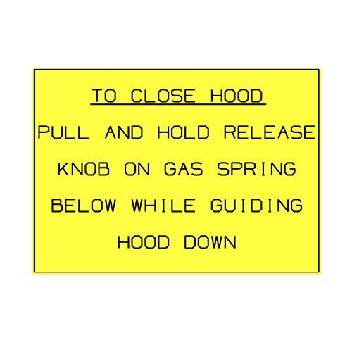 image - label instruction hood proper