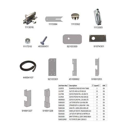 image - latch conversion kit 3" rh