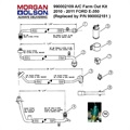 drawing - parts listing for A/C farm out kit E-350