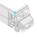 corner roof cap AL casting RH