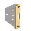 Two Bronze Striker Plates installed on a bracket